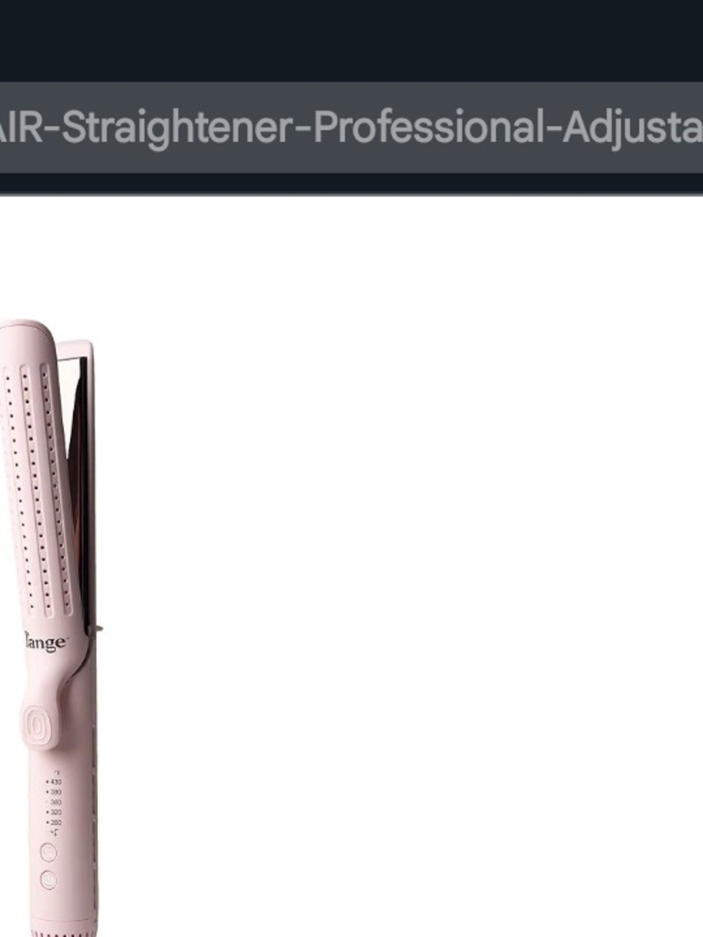 Lange Rose Pink Ceramic Straightening Brush